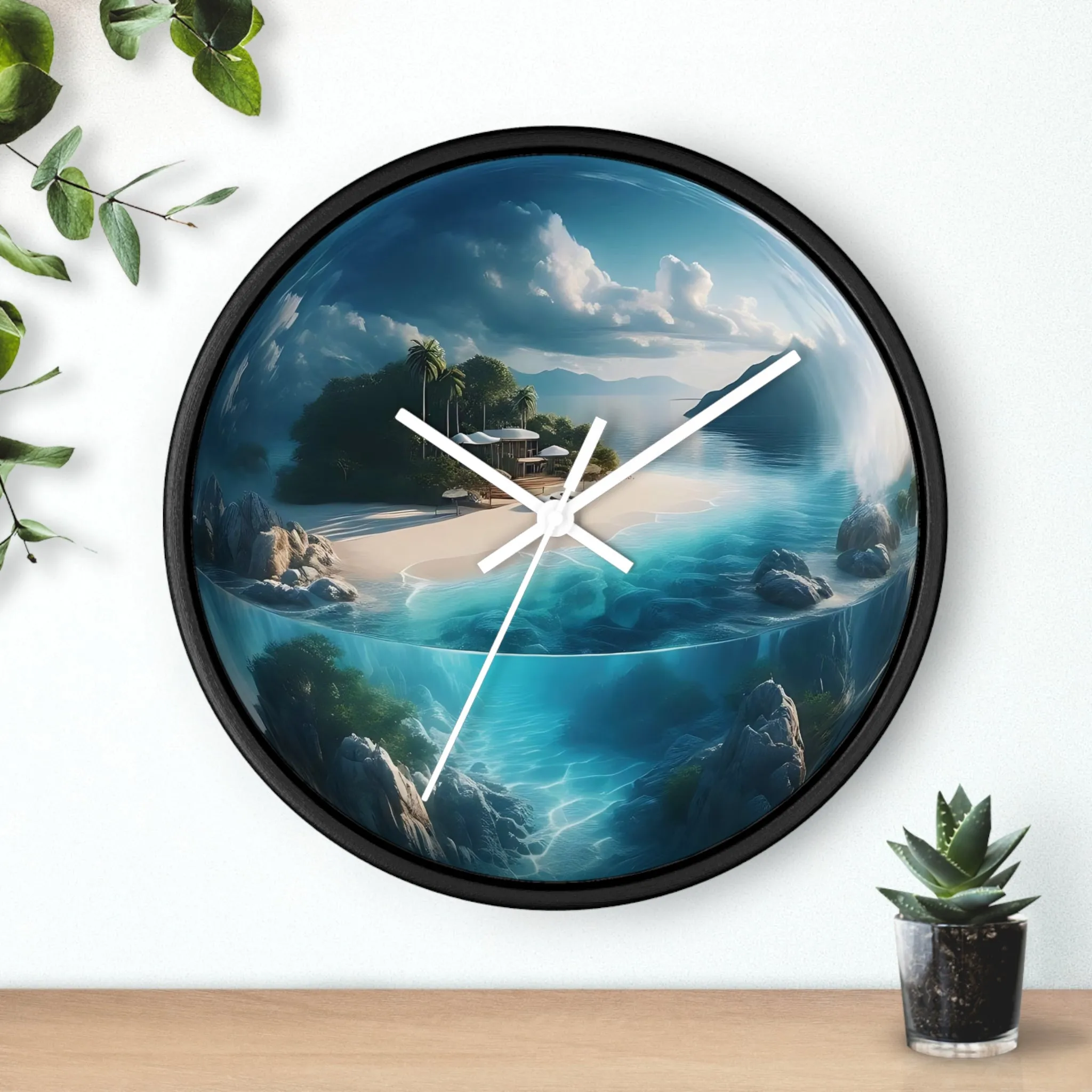 The world in a drop of water Wall Clock
