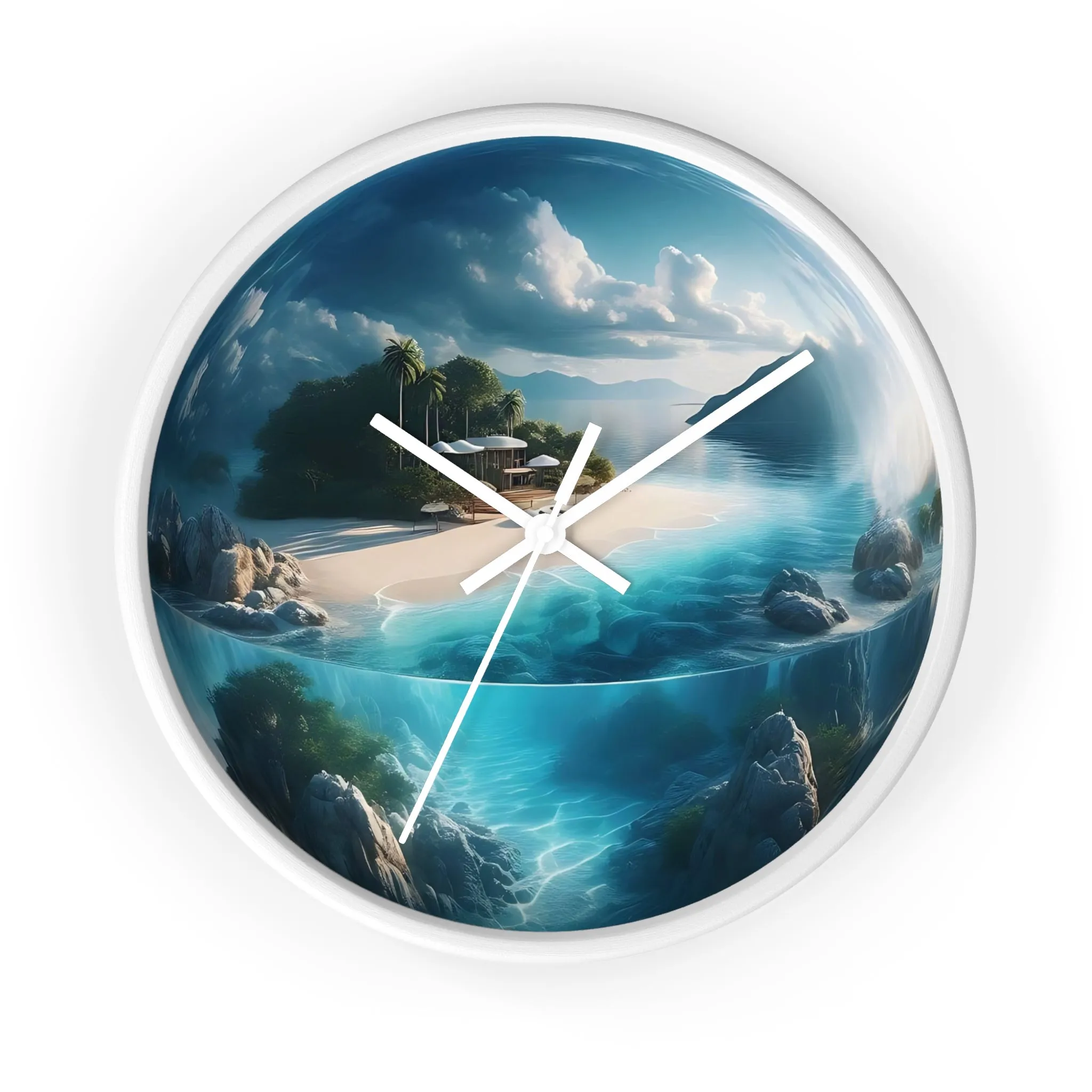 The world in a drop of water Wall Clock