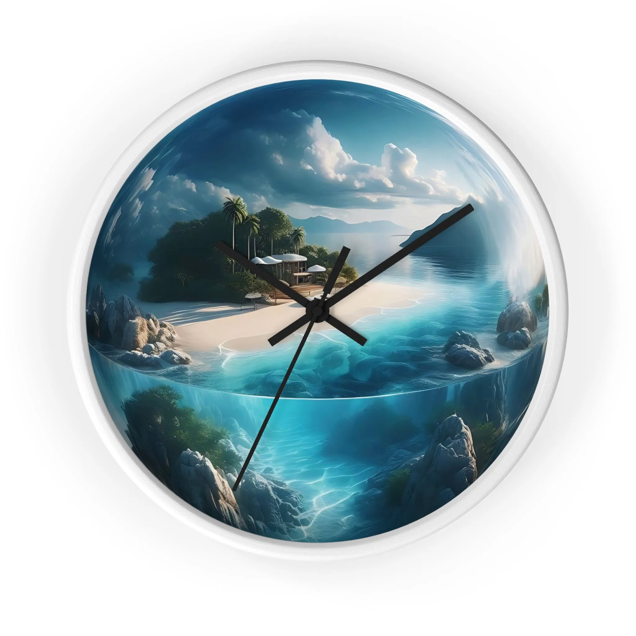 The world in a drop of water Wall Clock