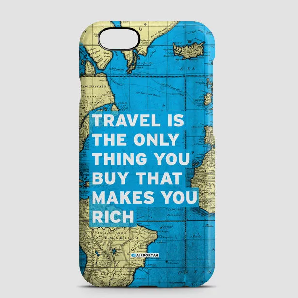 Travel is - World Map - Phone Case