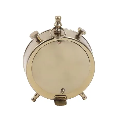TrenDec Analog Gold Clock in 4" inch | Tableware Clock | Home Decor | Decorative Item for Living Room & Bedroom | Clock | Clock Showpieces | Material: Aluminium (Gold)