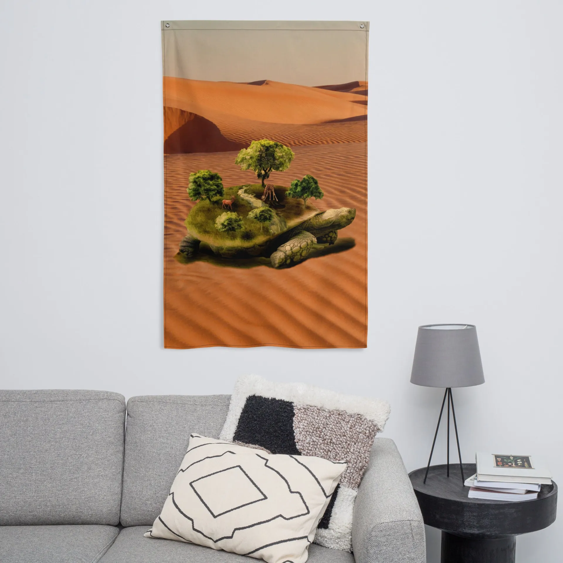 Turtle Painting Flag Tapestry - Unique Artistic Home Decor for Any Room