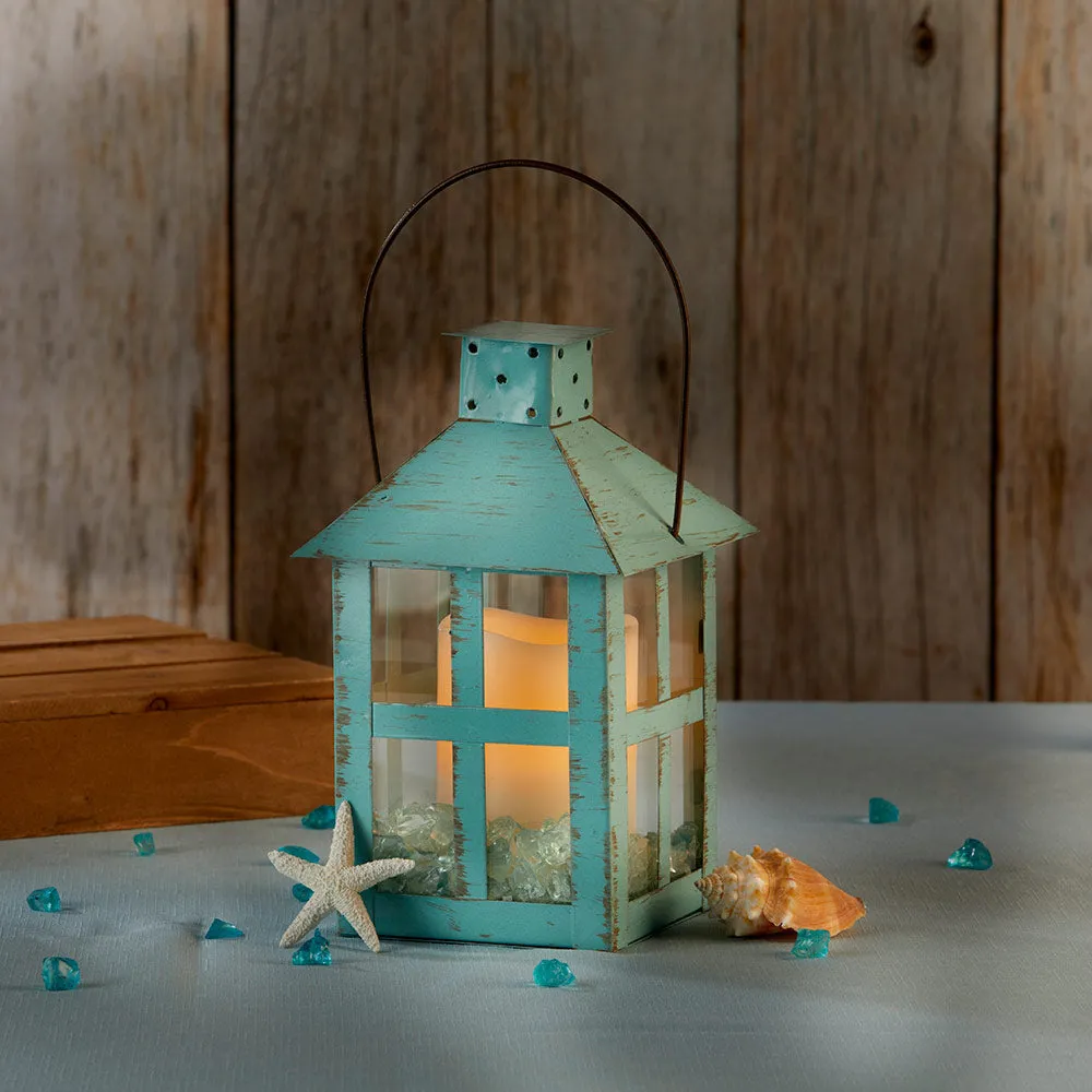 Vintage Blue Distressed Lantern - Extra Large