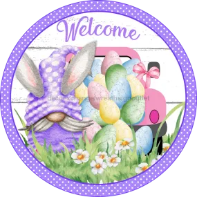 Vinyl Decal, Easter Truck Sign, Spring Sign, 10" Round Sign VINYL-DECOE-272, Sign For Wreath, DecoExchange