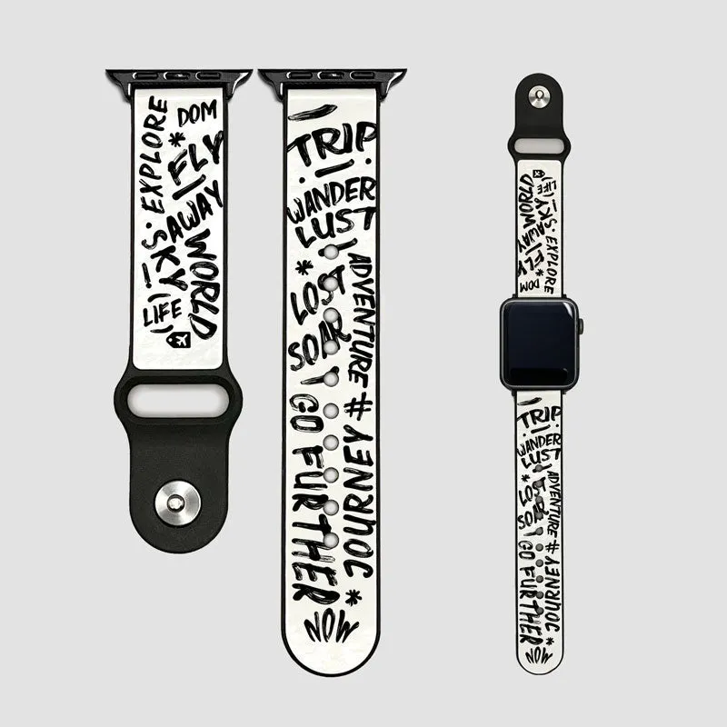 Wanderlust Words - Apple Watch Band