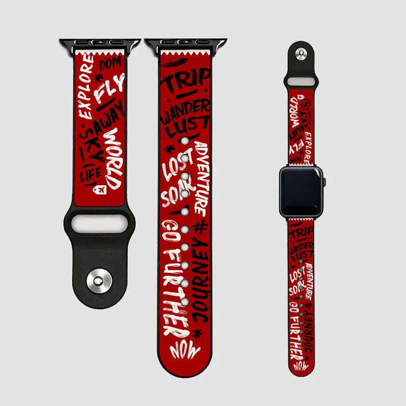Wanderlust Words - Apple Watch Band