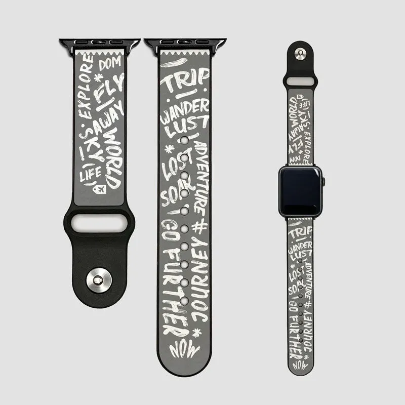 Wanderlust Words - Apple Watch Band