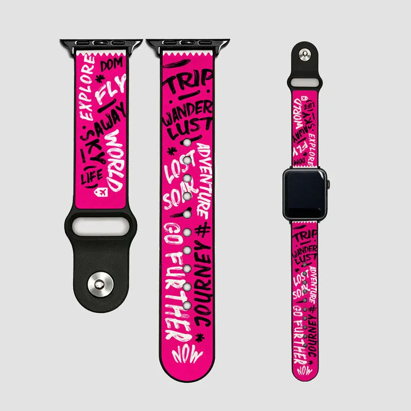 Wanderlust Words - Apple Watch Band