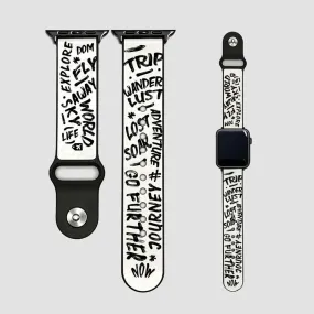 Wanderlust Words - Apple Watch Band