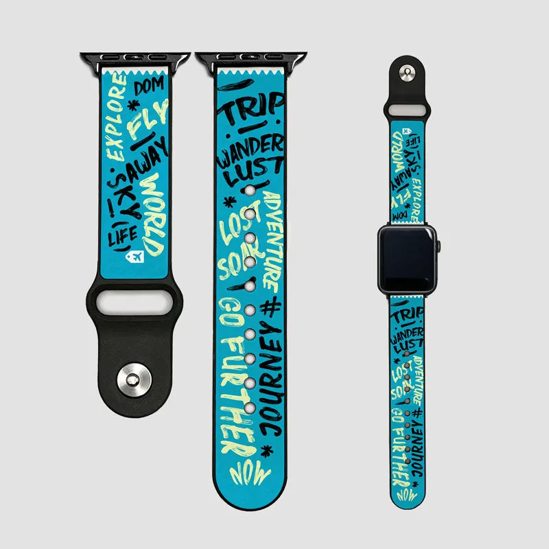Wanderlust Words - Apple Watch Band