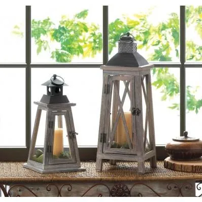 Watchtower Wood Candle Lantern