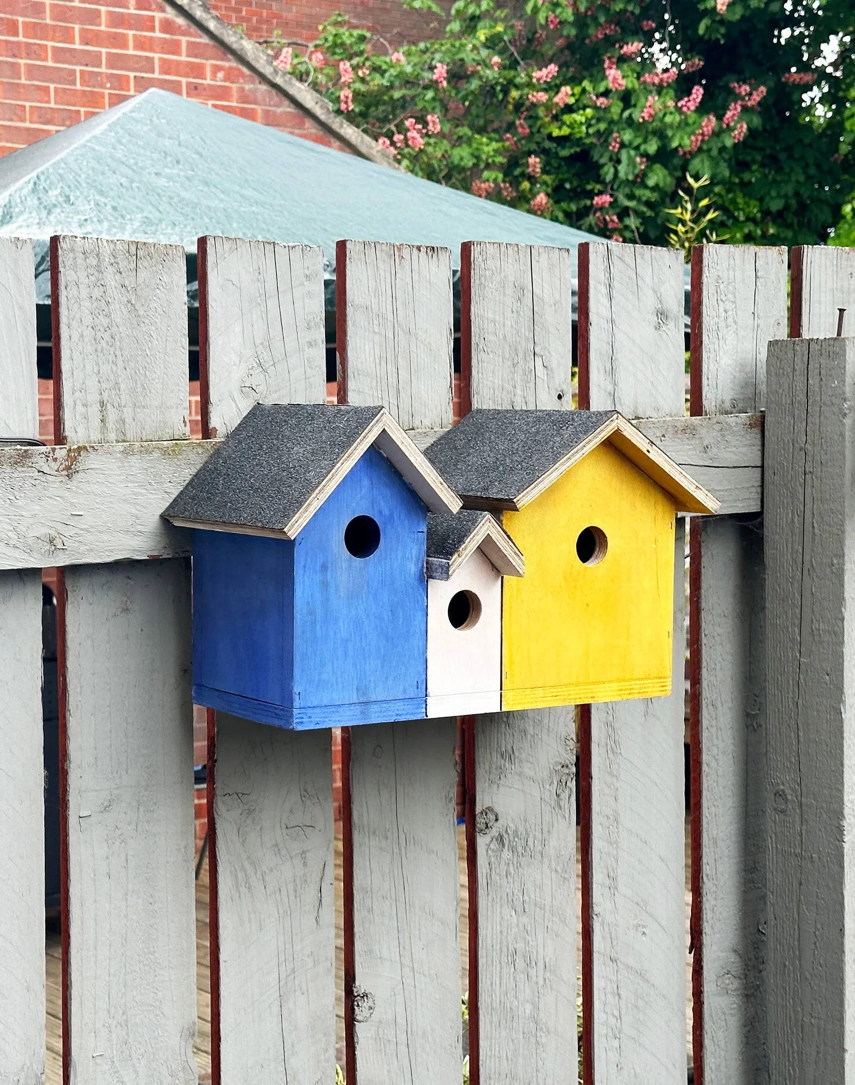 Wooden bird box, bird nesting box, garden bird box, bird house