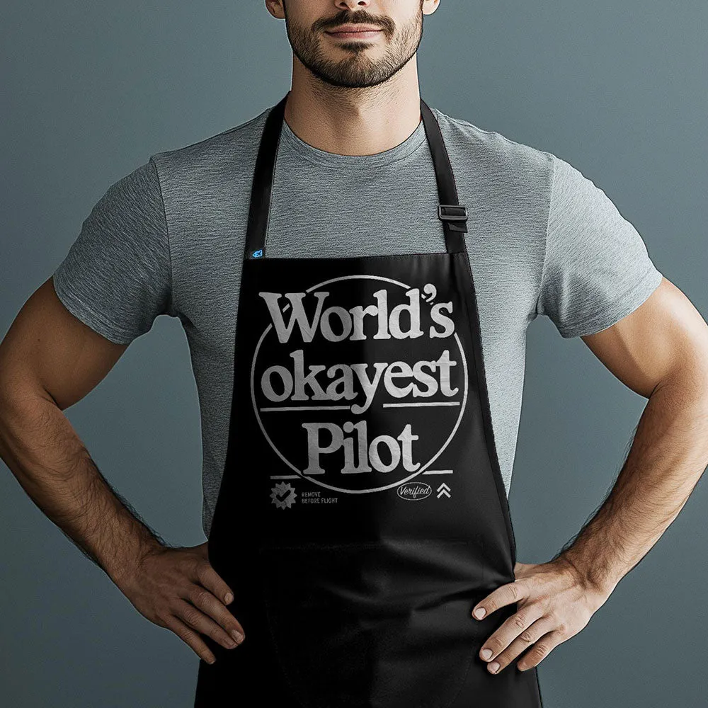 Word's Okayest Pilot - Kitchen Apron