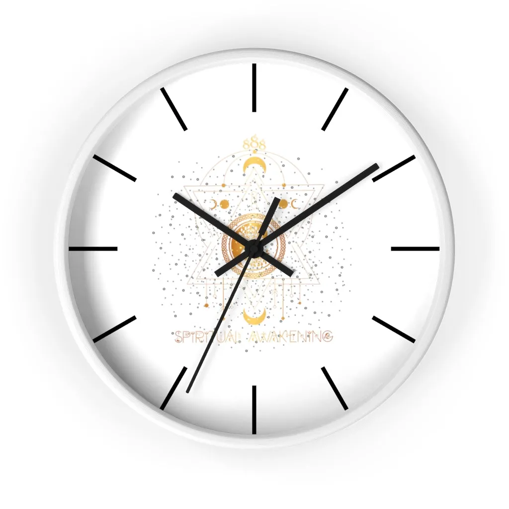 Yoga Spiritual Meditation Wall clock - Awakening 888 Angel Number