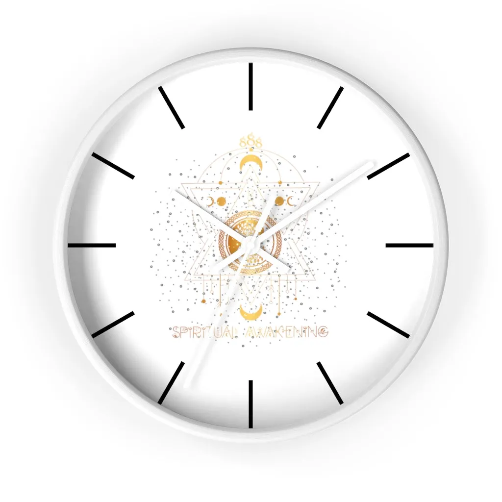 Yoga Spiritual Meditation Wall clock - Awakening 888 Angel Number