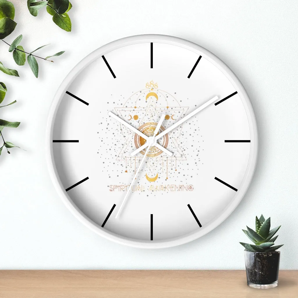 Yoga Spiritual Meditation Wall clock - Awakening 888 Angel Number