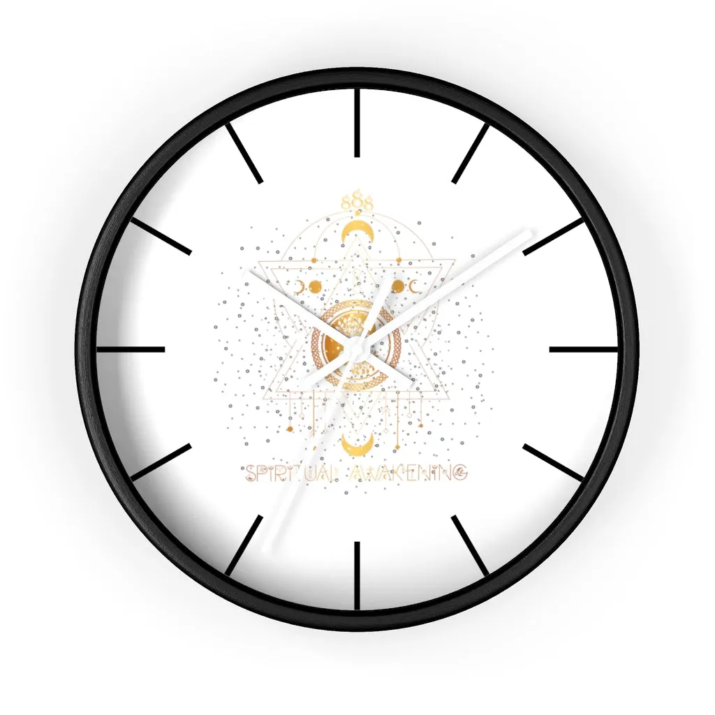 Yoga Spiritual Meditation Wall clock - Awakening 888 Angel Number