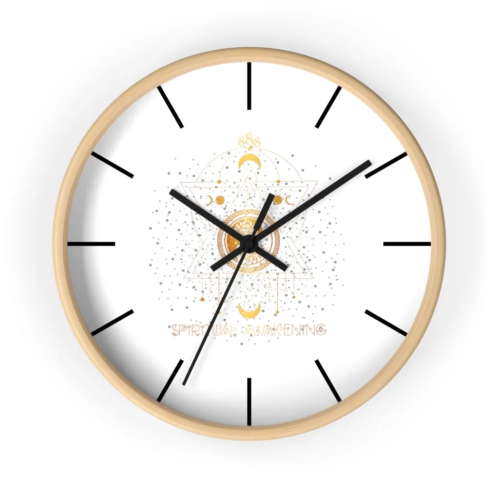 Yoga Spiritual Meditation Wall clock - Awakening 888 Angel Number