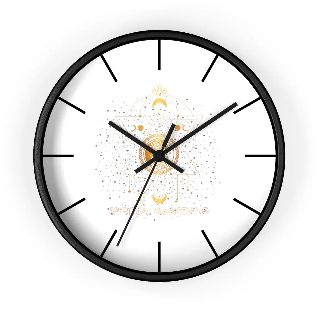Yoga Spiritual Meditation Wall clock - Awakening 888 Angel Number