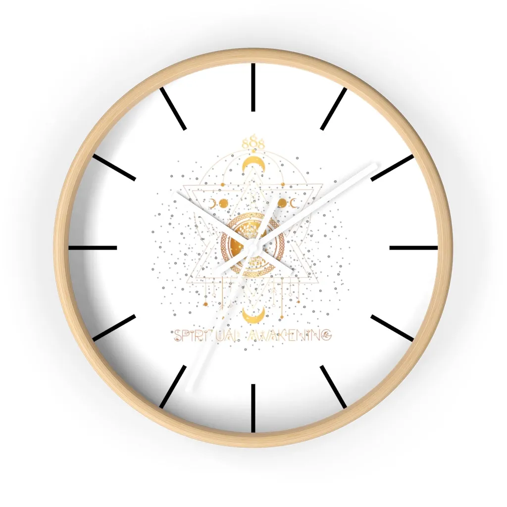 Yoga Spiritual Meditation Wall clock - Awakening 888 Angel Number