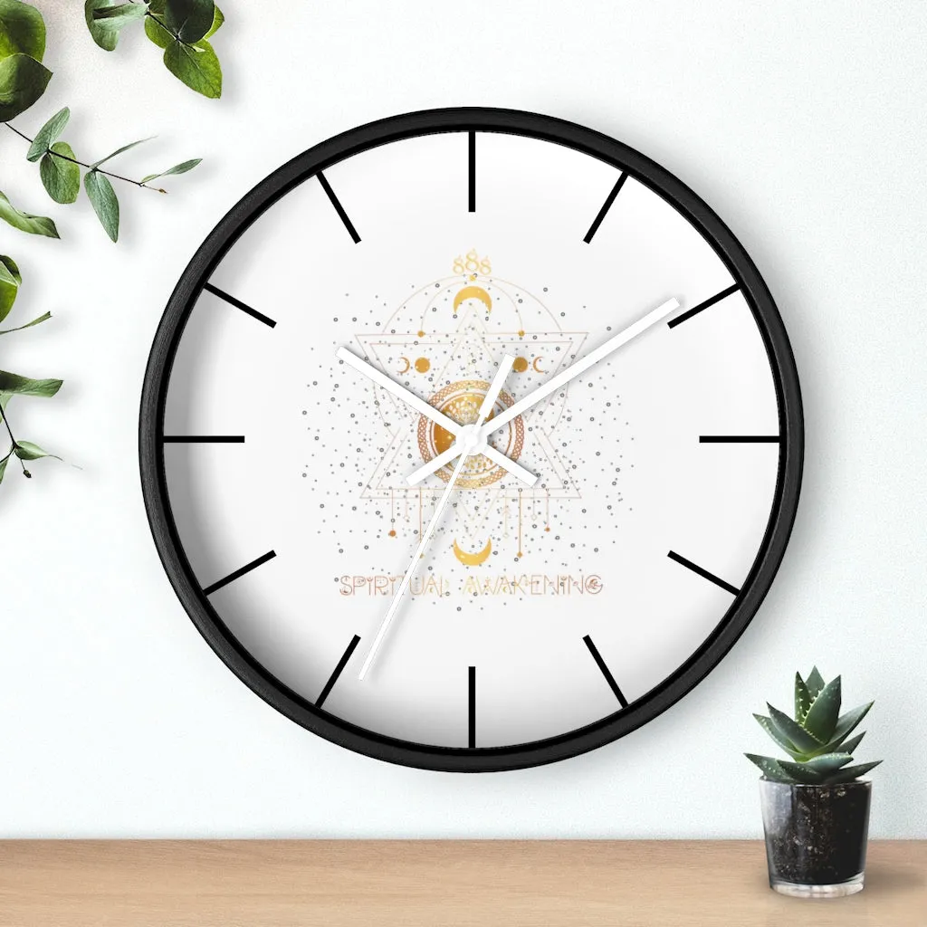 Yoga Spiritual Meditation Wall clock - Awakening 888 Angel Number