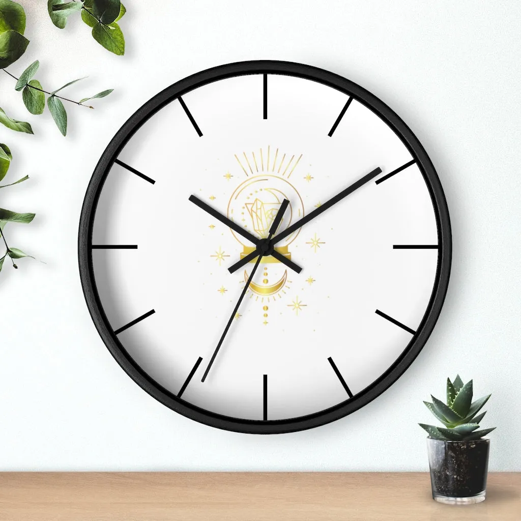 Yoga Spiritual Meditation Wall clock - Intuition 111 Angel Number